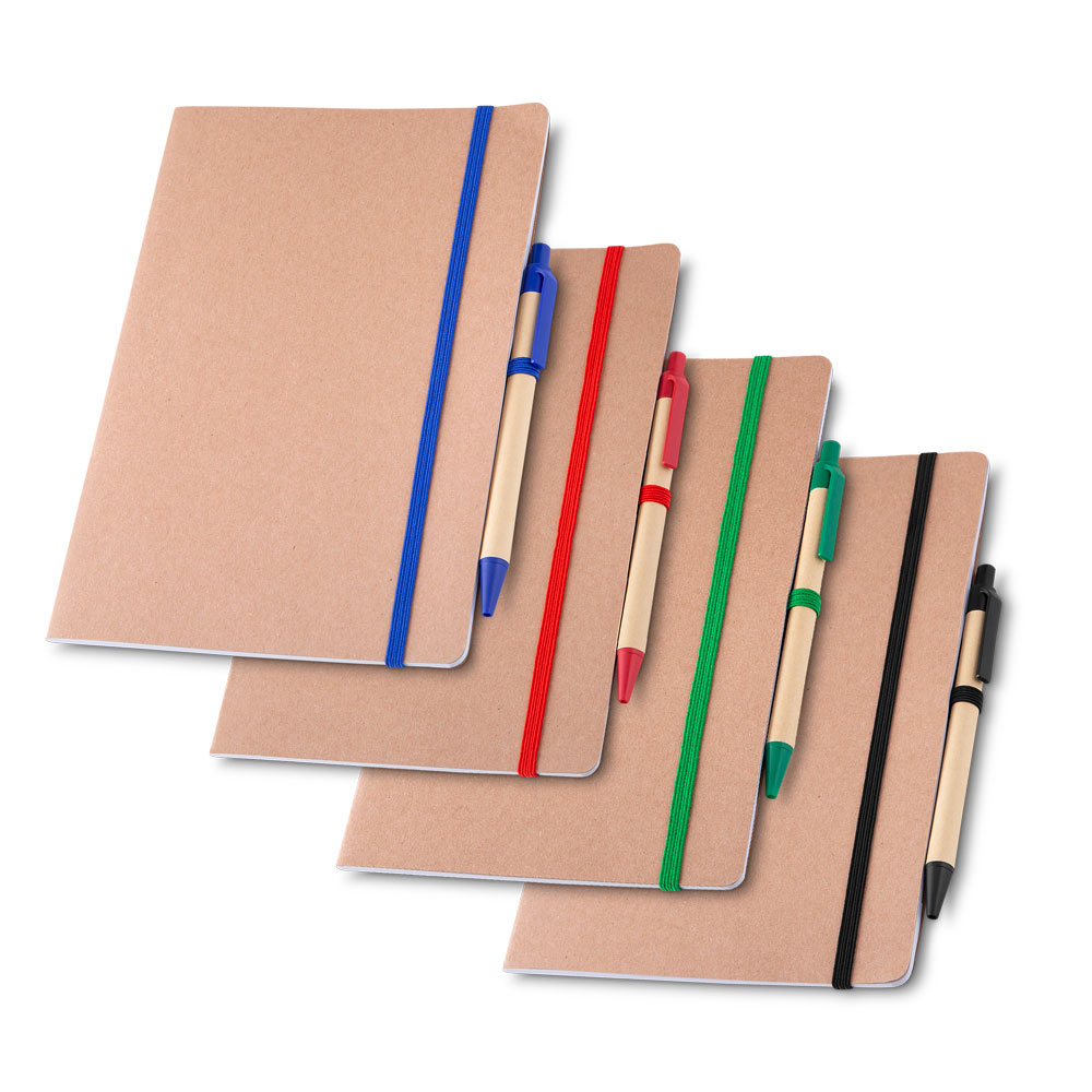 Caderno capa em papel Kraft com caneta